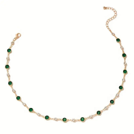 Collar de Estación de Esmeralda Dorada