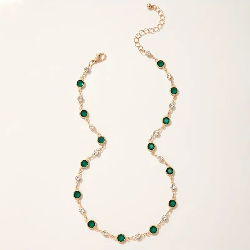 Collar de Estación de Esmeralda Dorada