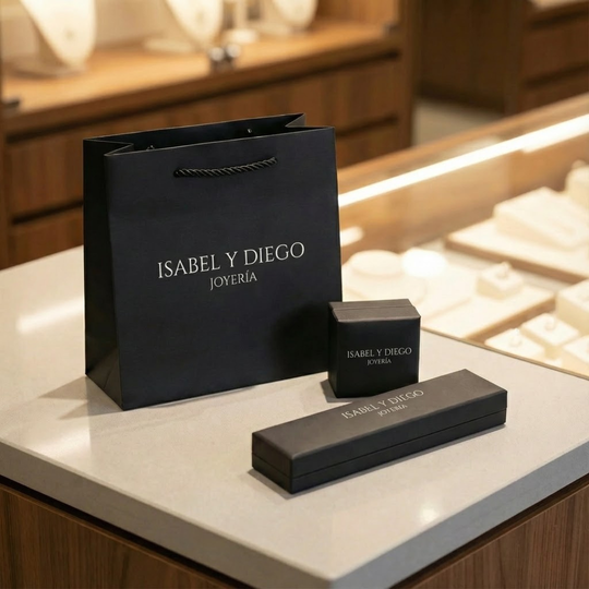 Anillo de Solitario Cuadrado de Oro