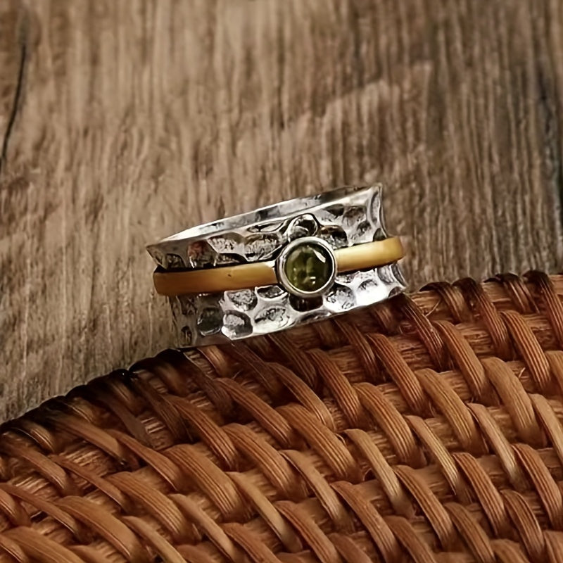 Anillo Rústico de Plata y Oro
