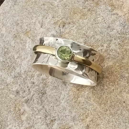 Anillo Rústico de Plata y Oro